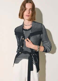 Cardigan con cintura