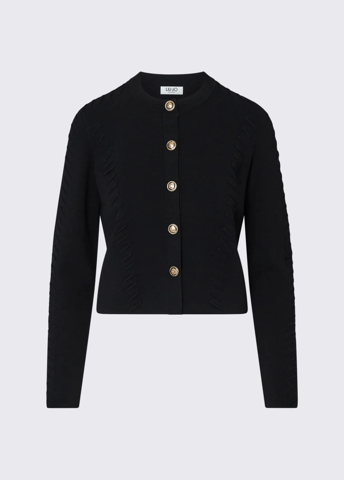 Cardigan con dettagli intrecciati
