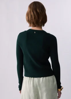 Cardigan con inserto in pizzo