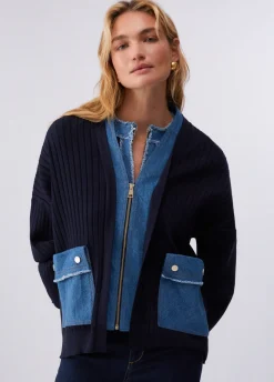 Cardigan con maxi tasche