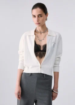 Cardigan con micro paillettes