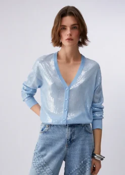 Cardigan con paillettes