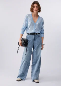 Cardigan con paillettes