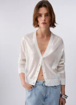 Cardigan con paillettes