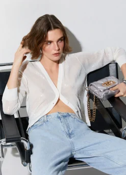 Cardigan con paillettes