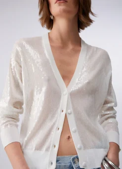 Cardigan con paillettes