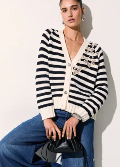 Cardigan con ricami gioiello