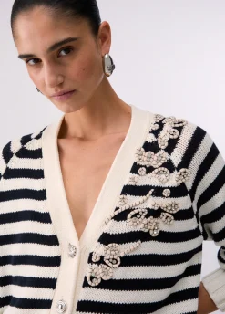 Cardigan con ricami gioiello