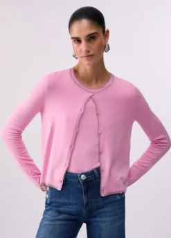Cardigan con spacchetti