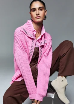 Cardigan con strass