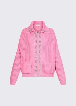 Cardigan con strass