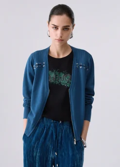 Cardigan con stringhe