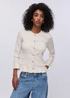 Cardigan con volant