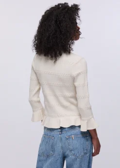 Cardigan con volant