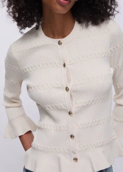 Cardigan con volant