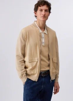 Cardigan con zip e tasche