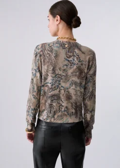 Cardigan in maglia stampata