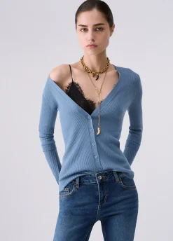 Cardigan in pura lana