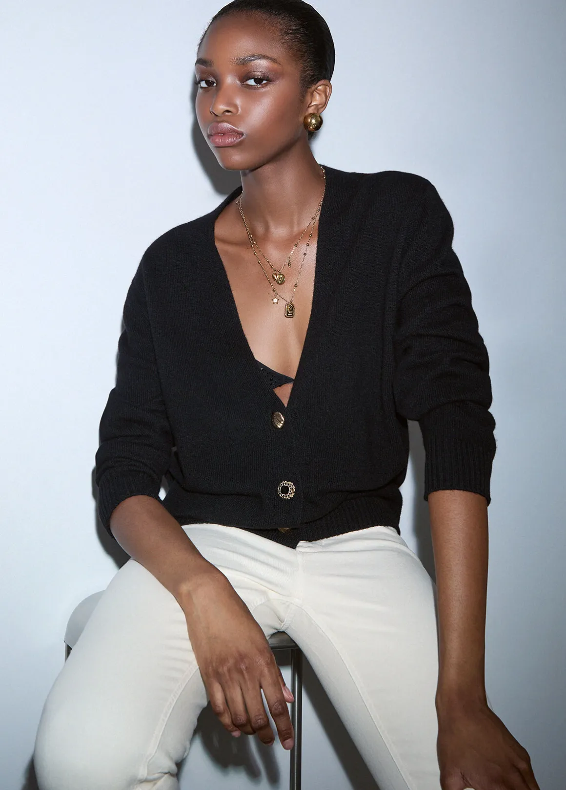 Cardigan in pura lana