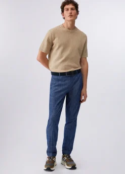 Chino in denim chambray