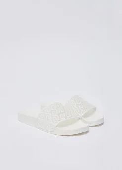 Ciabatte con logo all-over