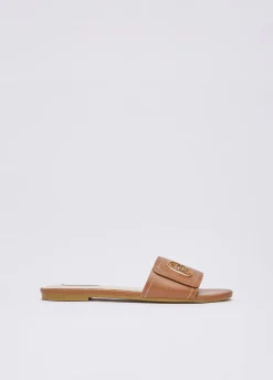 Ciabatte flat in pelle