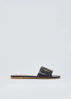 Ciabatte flat in pelle