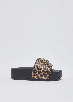 Ciabatte platform animalier