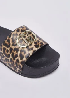 Ciabatte platform animalier