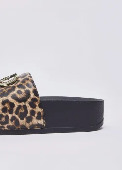 Ciabatte platform animalier