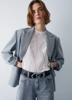 Cintura bustier in pelle