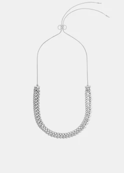 Collana con perle metalliche