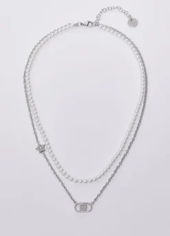 Collana multifilo con perle