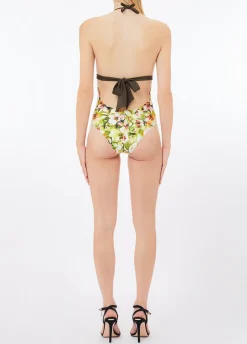 Costume intero da mare con stampa
