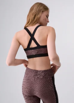 Crop top con stampa animalier