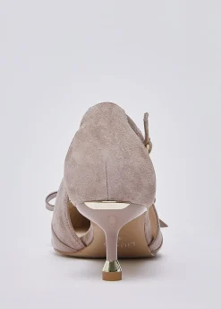 Décolleté in suede con cut-out