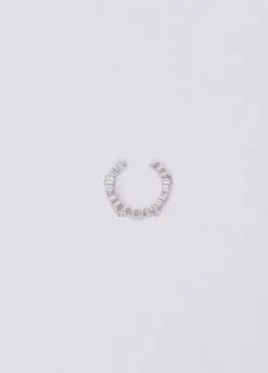 Ear-cuff in argento con brill