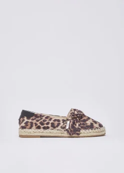 Espadrillas animalier con fiocco