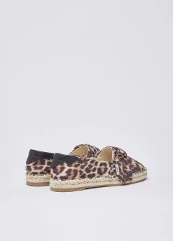Espadrillas animalier con fiocco