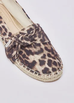Espadrillas animalier con fiocco