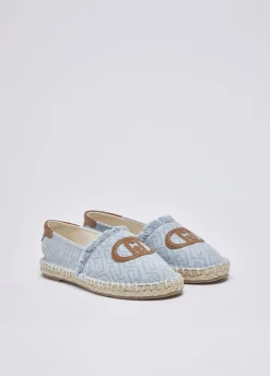Espadrillas in denim jacquard