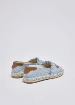 Espadrillas in denim jacquard