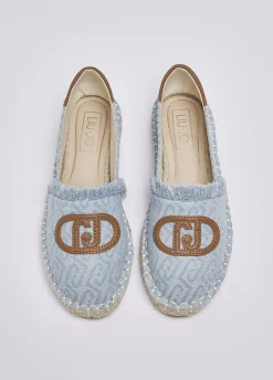 Espadrillas in denim jacquard