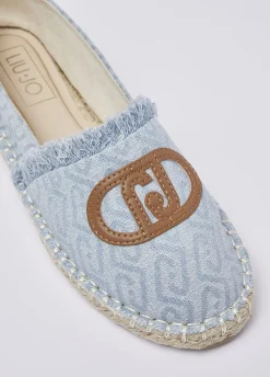 Espadrillas in denim jacquard