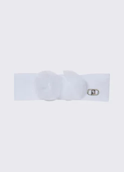 Fascia con fiore in tulle