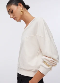 Felpa con dettagli chain