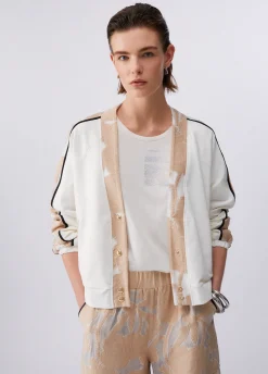 Felpa con dettagli in organza