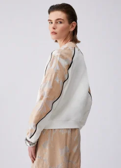 Felpa con dettagli in organza