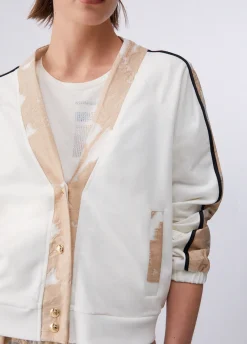Felpa con dettagli in organza