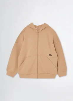 Felpa con zip e cappuccio